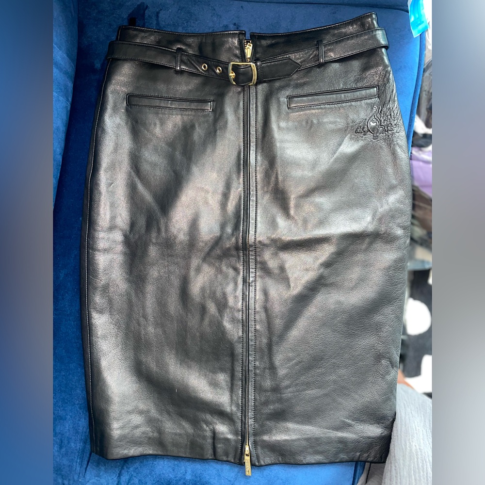 Baby Phat genuine leather skirt.